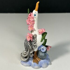 Vtg Ganz 1995 Zoological Aquarius Zodiac Albatross  Blue Eye Bird with Flowers